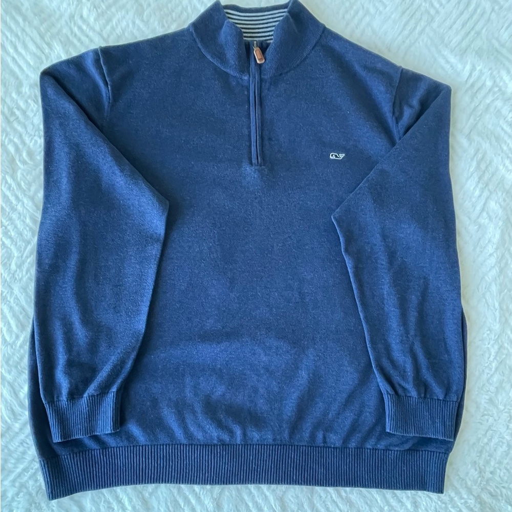 Vineyard Vines blue Pullover Quarter Zip, RN 134578